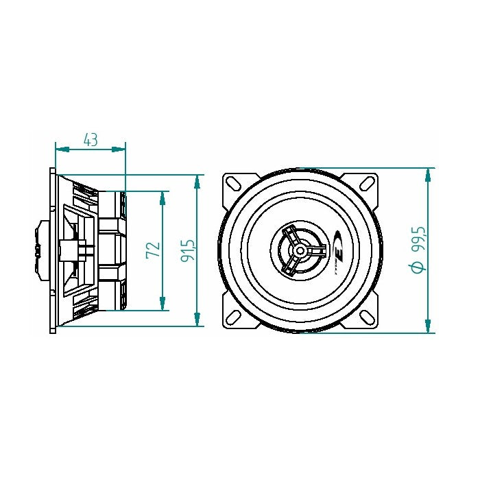 Alpine 4" (10cm) 2-Way 180W Coaxial Speakers - image 2